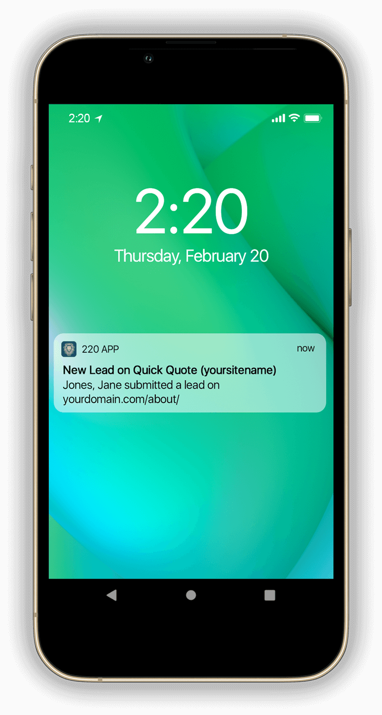 220 App push notifications
